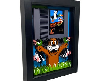 Duck Hunt 3D Art: Nintendo NES Shadow Box Decor (11x14)