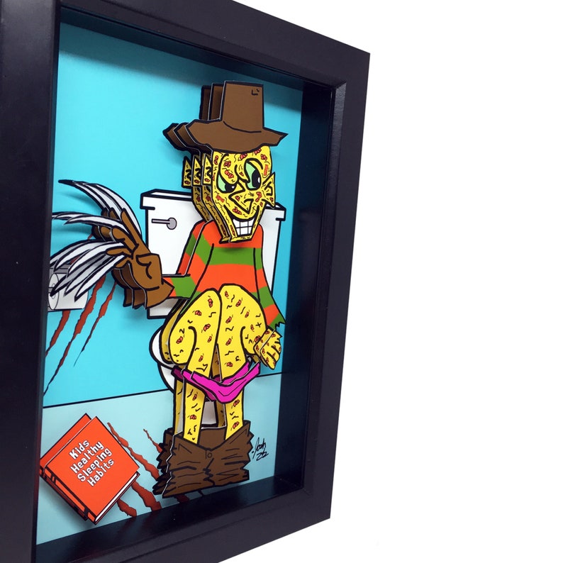 Freddy Krueger Art Bathroom Wall Decor A Nightmare on Elm Street Poster 3D Art Print Horror Art Pop Art Bathroom Decor Horror Print Pop Art image 2