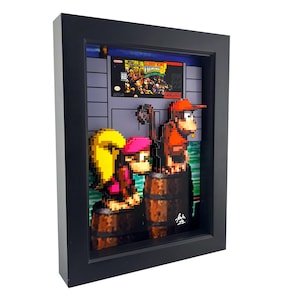 Donkey Kong Country 2 SNES Games 3D Art Diddy Kong Dixie Kong Video Game Art Super Nintendo Art Nintendo Decor NES Games Video Game Decor