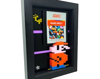 Atari 2600 Art Mario Bros Art Atari Art Atari Games 3D Art Video Game Decor  Video Game Art Nintendo Art Game Room Wall Art NES Art Print