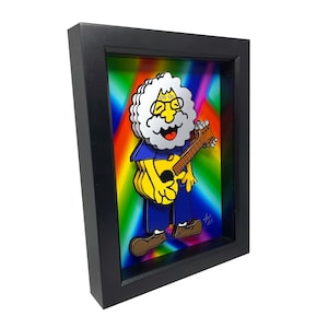 Jerry Garcia Art The Grateful Dead Print 3D Art Jerry Garcia Print Grateful Dead Art Haight Ashbury Art Grateful Dead Decor Dead Head Decor