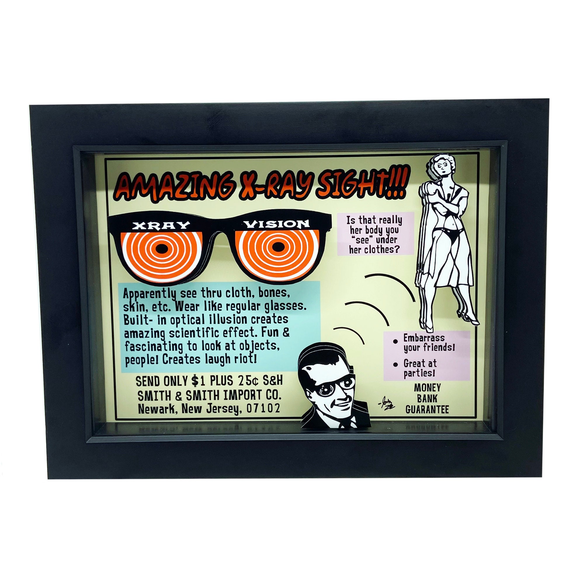 Xray Specs Vintage Comic Book Ad 3D Art Xray Glasses Vintage Etsy