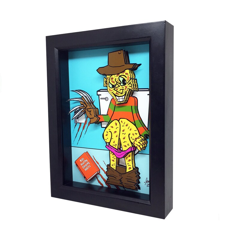 Freddy Krueger Art Bathroom Wall Decor A Nightmare on Elm Street Poster 3D Art Print Horror Art Pop Art Bathroom Decor Horror Print Pop Art image 4