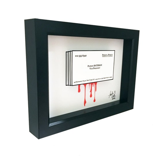 American Psycho Patrick Bateman Business Card 3D Art