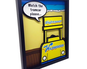 Wildwood NJ Tramcar 3D Art: Jersey Shore Decor