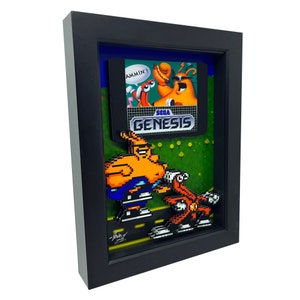 ToeJam and Earl 3D Art: Framed Sega Genesis Retro Decor