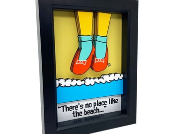 Wizard of Oz Beach Art: 3D Ruby Slippers Shore Sign