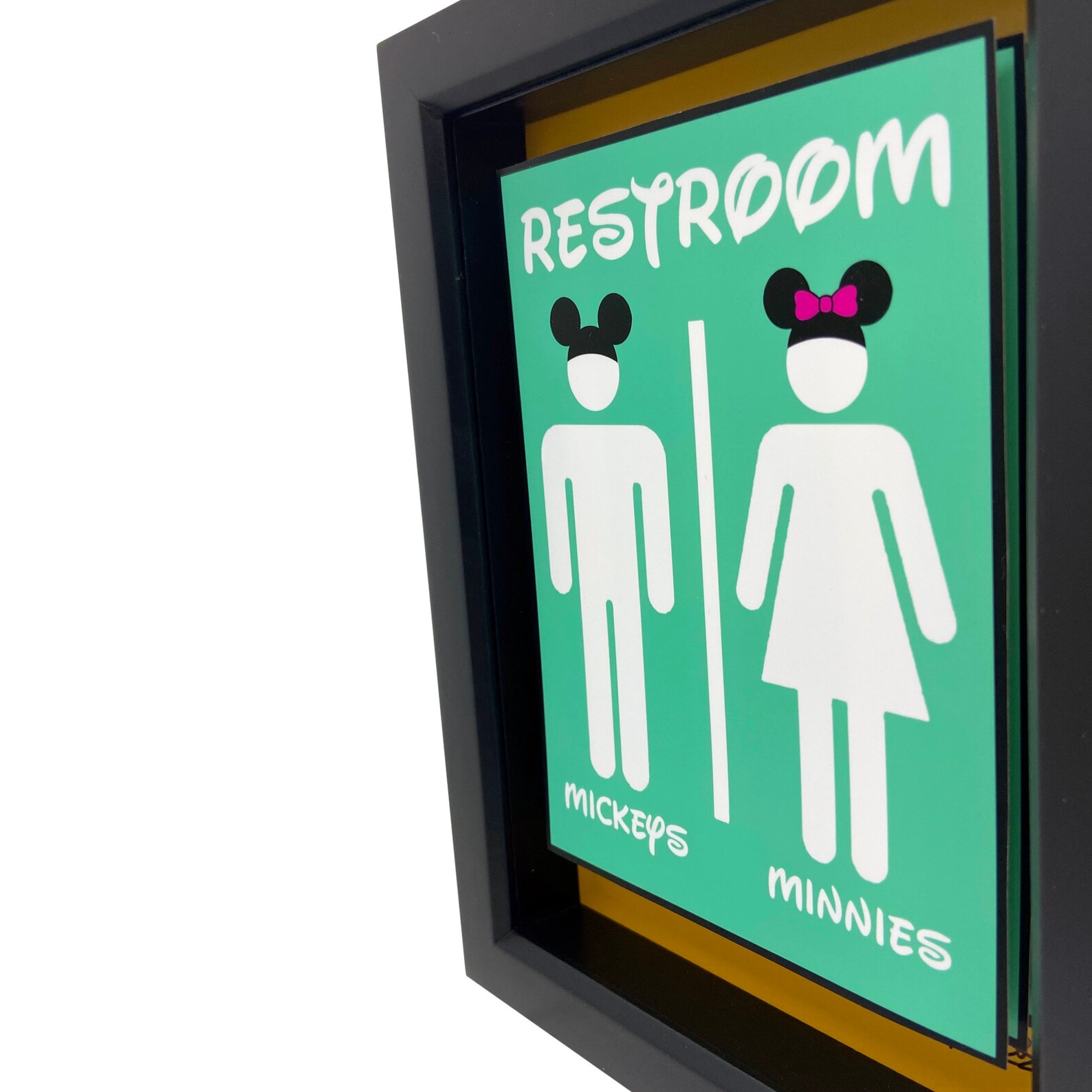 Disney Bathroom Decor Disney Bathroom Sign 3D Art Disney Etsy