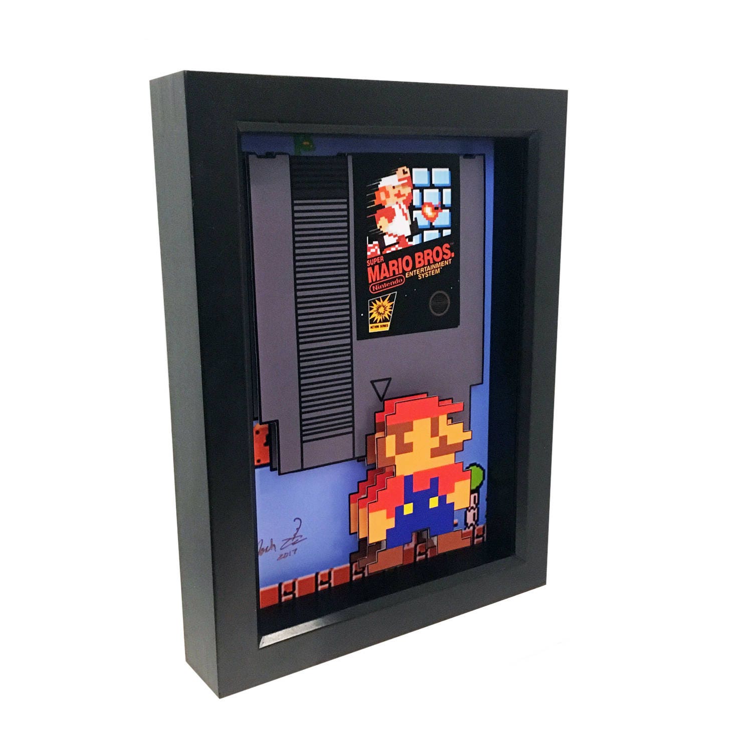 Super Mario Bros 3D Pixel Art: Framed NES Nintendo Art - Etsy
