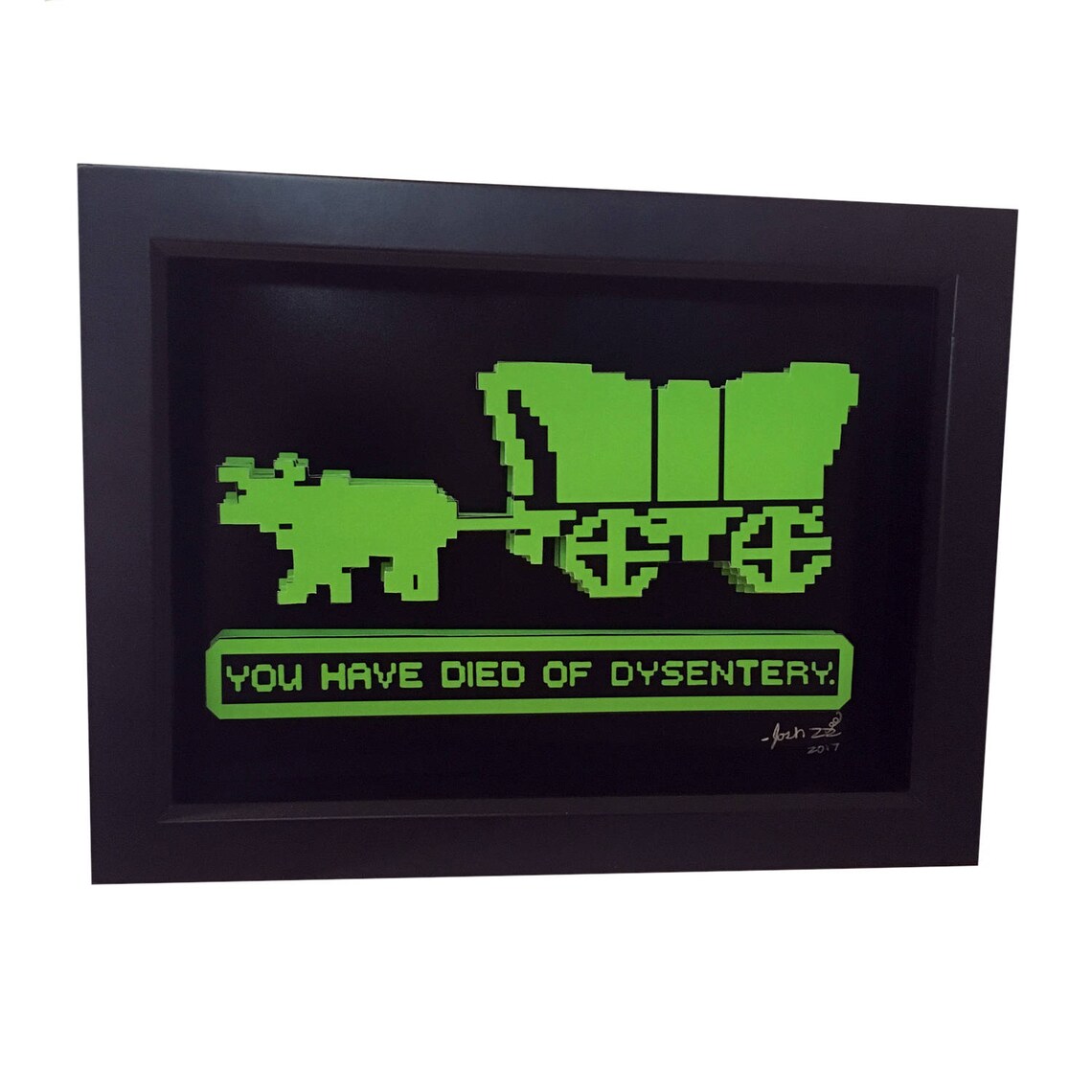 Oregon Trail You Have Died of Dysentery Retro Video Game Art Etsy