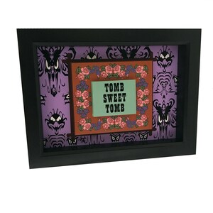 Disney Haunted Mansion Wallpaper Art Print 3D Art Tomb Sweet Tomb Print Horror Decor image 2