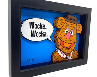 Fozzie Bear The Muppets Wall Art Fozzie Bear Print 3D Art Jim Henson Muppets Art Muppets Fozzie Jim Henson Art The Muppets Print Bear Decor