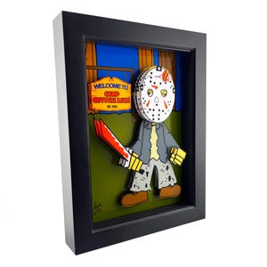 Friday the 13th 3D Art: Jason Voorhees Mask, Camp Crystal Lake