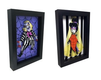 Beetlejuice Art Lydia Deetz Art Beetlejuice Lydia Deetz Print 3D Art Beetlejuice Cartoon Art Tim Burton Decor Horror Decor Horror Print