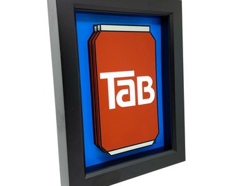 Tab Soda Tab Cola Art Tab Gifts Tab Cola Print 3D Art Coke Decor Funny Kitchen Signs Kitchen Decor Coke Sign Kitchen Wall Decor Soda Art