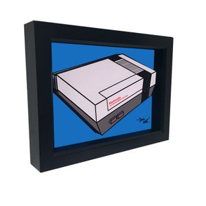 Nintendo Entertainment System 3D Console Art: Framed Retro NES Decor