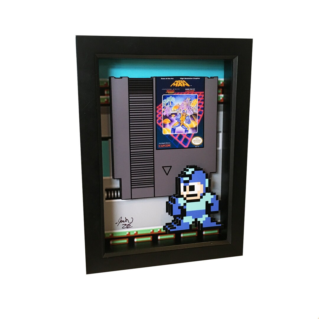 Mega Man Shadow Box Art: 3D 8-bit Nintendo Decor - Etsy