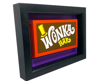 Willy Wonka Print Willy Wonka Art Wonka Bar Print Wonka Bar Art 3D Art Charlie and the Chocolate Factory Poster Fun Kitchen Decor Print