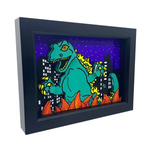 Godzilla Art Print Godzilla Artwork 3D Art Horror Print Godzilla Print Godzilla Movie Kaiju Art Japan Art Print Monster Art Monster Print