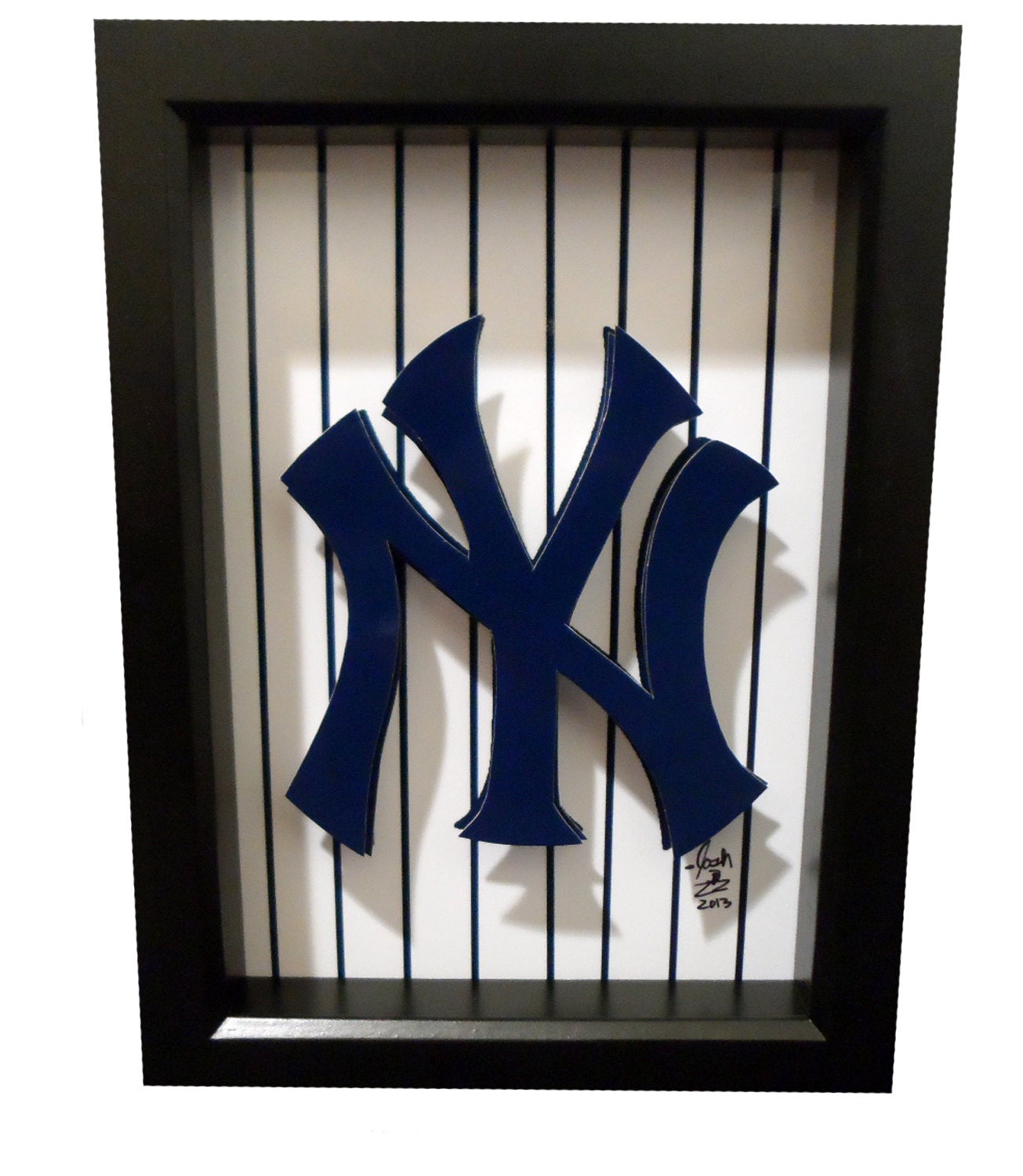 New York Yankees Logo 3D Pop Art NY Baseball Print Artwork 