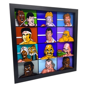 Mike Tyson Punch Out Art Nintendo Art Video Game Decor 3D Art King Hippo 8 Bit Art Video Game Wall Art Mike Tyson Art Video Game Art Print