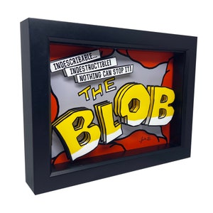 The Blob 3D Horror Art: 1958 Movie Poster, Signed & Framed