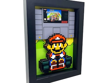 Super Mario Kart 3D Art: SNES Game Room Decor
