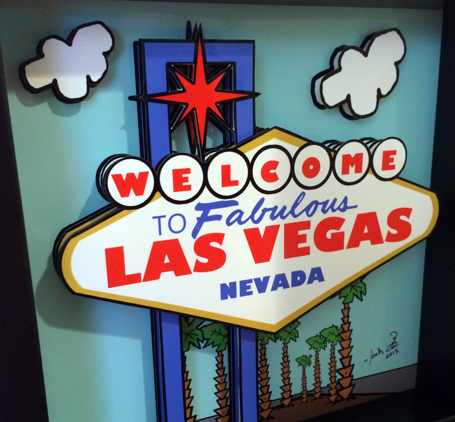 Las Vegas Sign 3D Pop Art Gambling Casino Poster Poker Print - Etsy