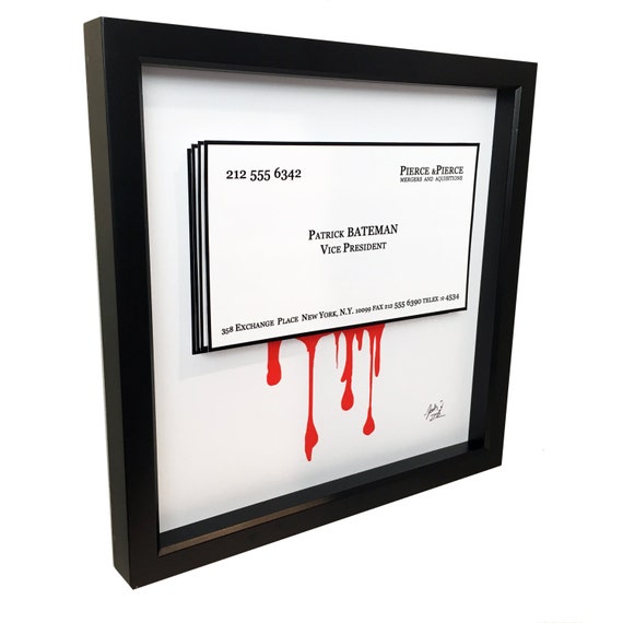 American Psycho Patrick Bateman Business Card 3D Art Pop