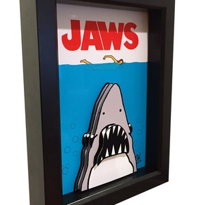 Jaws Movie Poster Print Jaws Movie Poster Art Jaws Print Jaws Art 3D Art Horror Movie Decor Horor Movie Poster Horror Movie Art Horror Decor
