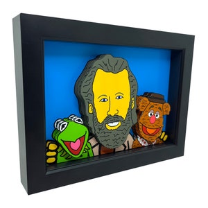 Jim Henson & The Muppets 3D Framed Art: Kermit, Fozzie Bear