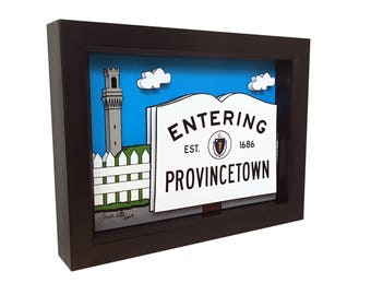 Provincetown Art Cape Cod Art Cape Cod Gift Provincetown Gift 3D Art Cape Cod Wall Art Provincetown Sign Provincetown Print Cape Cod Print