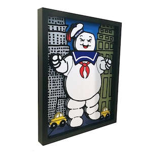 Ghostbusters Movie Poster Art Ghostbusters Art Ghostbusters Print Stay Puft Marshmallow Man Print 3D Art Stay Puft Print Stay Puft Art Ghost
