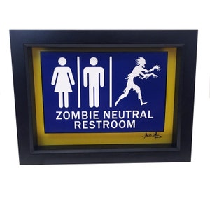 Zombie Art Bathroom Decor the Walking Dead Funny Bathroom Art 3D Art ...