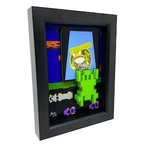 Atari Frogger 3D Art: Retro Video Game Decor