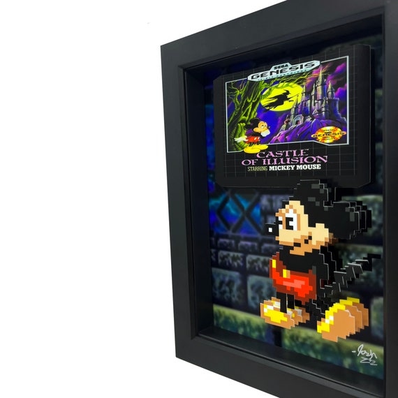 Castle of Illusion 3D Art: Sega Genesis Mickey Mouse Shadow Box - Etsy