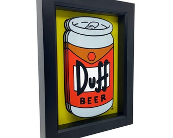 Duff Beer Art The Simpsons Art Duff Beer Can 3D Art Duff Beer Sign The Simpsons Print Bar Sign Bar Decor Beer Signs Beer Gifts Beer Can Art