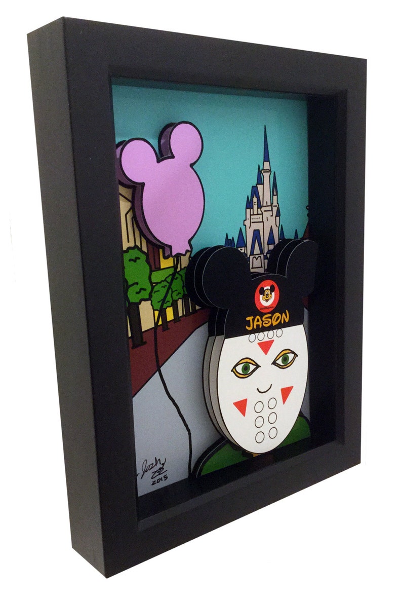 Friday the 13th Jason Voorhees at Walt Disney World Jason 3D Art Friday the 13th Print Friday the 13th Art Disney Decor Mickey Balloon Art image 2