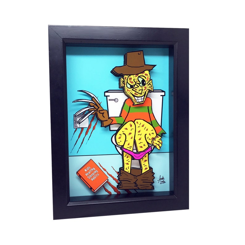 Freddy Krueger Art Bathroom Wall Decor A Nightmare on Elm Street Poster 3D Art Print Horror Art Pop Art Bathroom Decor Horror Print Pop Art image 3