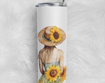 Blessed Mama Tumbler, Sunflower Mom Gift, Inspirational Christian Mama Cup, Summer Drinkware