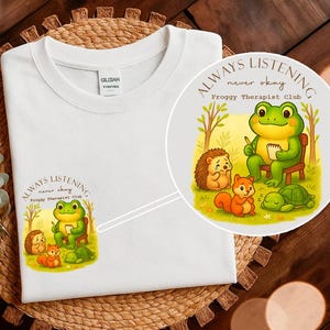 Cute Frog T-Shirt – Mental Health Nature Cozy Graphic Tee