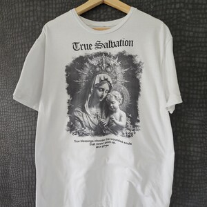 Vintage Virgin Mary Tee: Catholic Streetwear Shirt image 4
