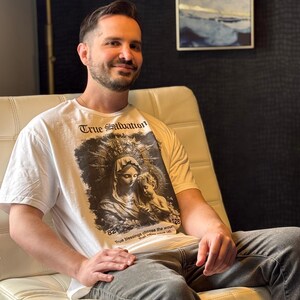 Vintage Virgin Mary Tee: Catholic Streetwear Shirt image 6