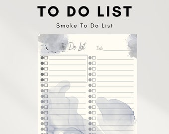 Supernote A5/A5X Template - To Do List - Smoke