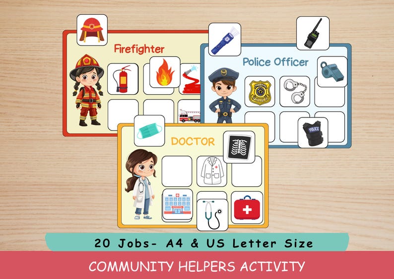 Community Helpers Preschool Worksheets | Jobs , Occupations Printable ...