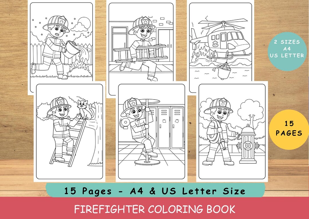15 Firefighter Coloring Pages for Kids – Toddler Fun Printable Activity ...
