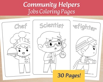 Community Helpers Coloring Pages | Career Day | Occupation Printable |  Preschool Worksheets