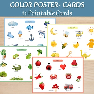 Color Poster for Kids | Printable Wall Art | Educational Color Chart | Preschool Classroom Decor | Montessori Color Learning