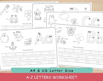 ABC Alphabet Letter Tracing Worksheets for Kids