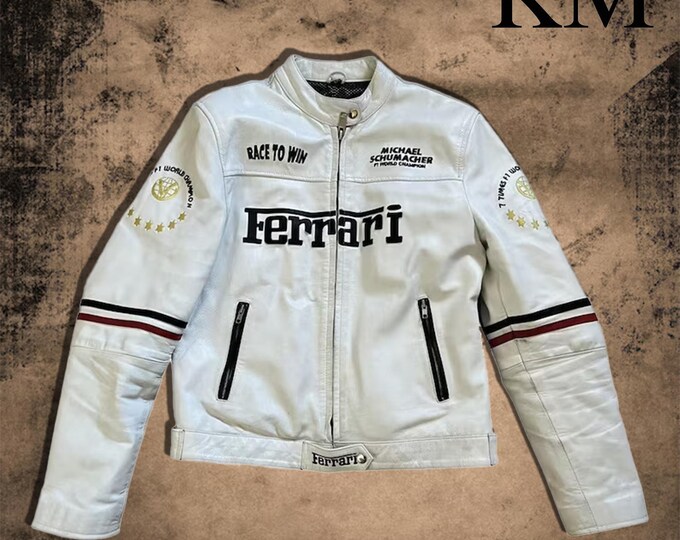 Ferrari Vintage Racing Leather Jacket